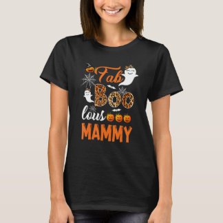 Leopard Fab Boo Lous Mammy Spooky Halloween Costum T-shirt