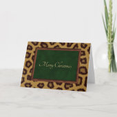 Leopard Fancy kerst Kaart (Voorkant)