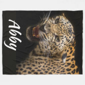 Leopard Fleece Blanket Deken (Voorkant (Horizontaal))