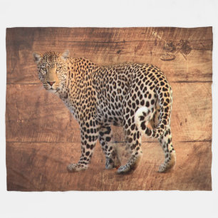 Leopard Fleece Deken