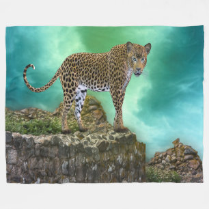 Leopard Fleece Deken