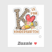 Leopard Flowers Kindergarten terug naar school Sticker (Vel)