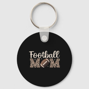 Leopard Football Mama Mama Vrouwen Football Speler Sleutelhanger
