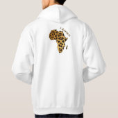Leopard Fur-effect Kaart van AFRIKA Serie Hoodie (Achterkant)