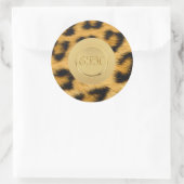 Leopard Fur Monogram Sticker (Tas)