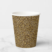 Leopard Fur Papieren Bekers (Voorkant)
