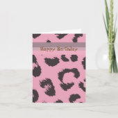 Leopard Fur Pattern Birthday Kaart (Voorkant)