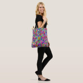 Leopard Fur Pattern Canvas tas (Op model)