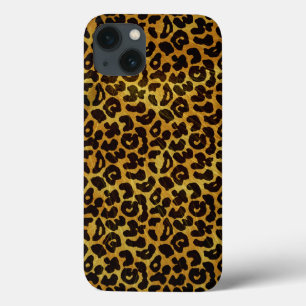 Leopard Fur Print Animal Patroon iPhone 13 Hoesje