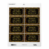 Leopard Fur Print Animal Patroon Etiket (Full Sheet)