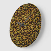 Leopard Fur Print Animal Patroon Grote Klok (Hoek)