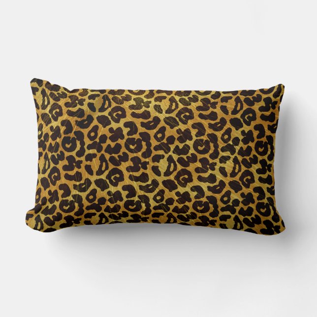 Leopard Fur Print Animal Patroon Kussen (Voorkant)