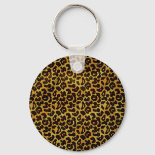 Leopard Fur Print Animal Patroon Sleutelhanger