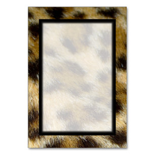 Leopard Fur Print Blank Table Number Tablector Kaart