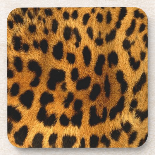 Leopard Fur Print Drankjes Onderzetter (Voorkant)