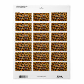 Leopard Fur Print Etiket (Full Sheet)