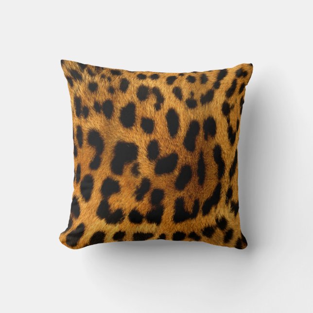 Leopard Fur Print Kussen (Voorkant)