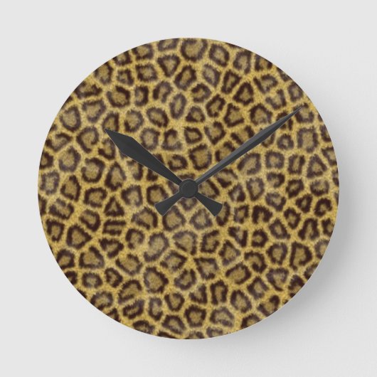 Leopard Fur Ronde Klok (Voorkant)