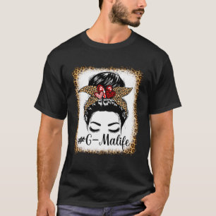 Leopard G Ma Life Messy Bun Bleaches Moederdag T-shirt