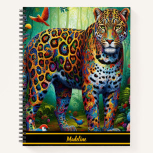 Leopard Gaze: Tropische majesteit in beweging Notitieboek