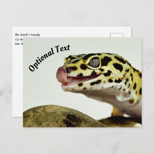 Leopard Gecko Briefkaart (Voorkant / Achterkant)