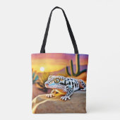 Leopard Gecko Desert Design Draagtas (Achterkant)