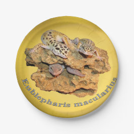 Leopard gecko design voor iedereen! papieren bordje