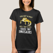Leopard Gecko I Raise Tiny Dinosaurs Leopard Geck T-shirt (Voorkant)