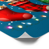 Leopard Gecko In Christmas Socks Lights Leopard Ge Poster (Hoek)