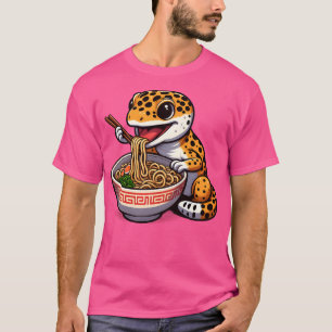 Leopard Gecko Japanse reptiel Ramen Noodles Kawai T-shirt