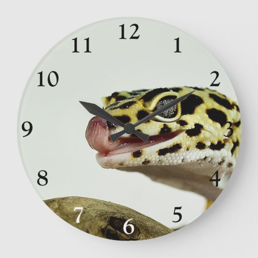 Leopard Gecko Large Clock Grote Klok (Voorkant)