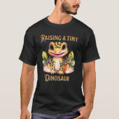 Leopard Gecko levant un minuscule T-shirt dinosaur (Devant)