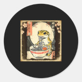 Leopard Gecko Lizard Ramen Crested Gecko Japanese  Ronde Sticker (Voorkant)