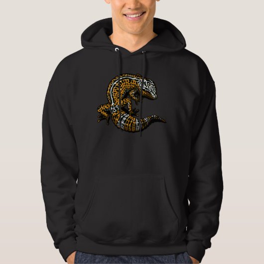 Leopard Gecko Lizard Reptile Hoodie (Voorkant)