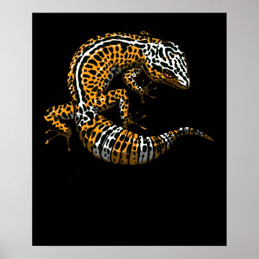 Leopard Gecko Lizard Reptile Poster (Voorkant)