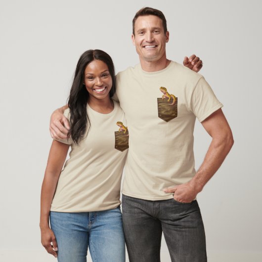 Leopard Gecko Pocket T-shirt Leuke hagedis reptiel (Unisex)