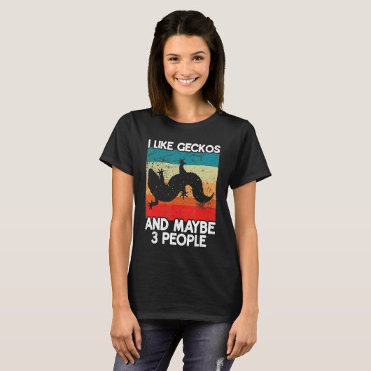 Leopard Gecko Reptile Cute Lizard Pet Gecko Keepe T-shirt (Voorkant volledig)
