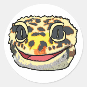 Leopard Gecko Ronde Sticker