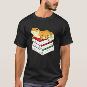 Leopard Gecko slaapt op het lezen van boeken en Ge T-shirt