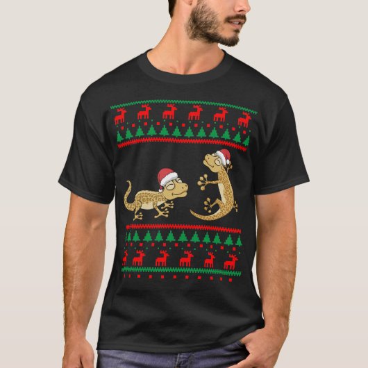 Leopard Gecko Ugly KerstSweater Funny Lizard T-shirt (Voorkant)
