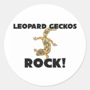 Leopard Geckos Rock Ronde Sticker