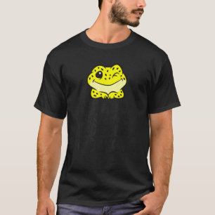 Leopard gekko reptiel gewoon een jongen die houdt t-shirt