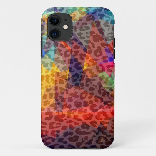Leopard Geometric Pattern | Abstracte mozaïekkunst Case-Mate iPhone Case (Achterkant)