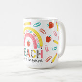 Leopard Gift for Teacher Teach Love Inspire Mok (Voorkant rechts)