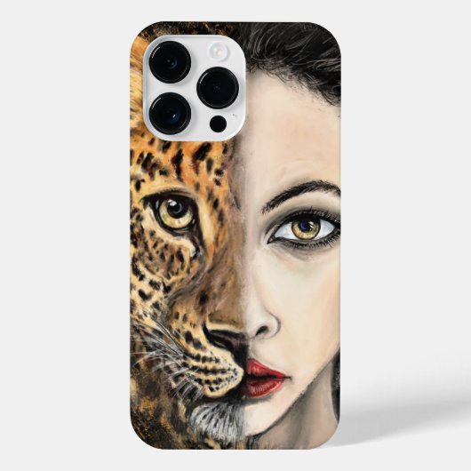 Leopard Girl iPhone Case iPhone Hoesje (Achterkant)