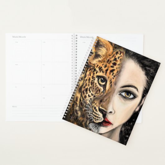 Léopard Girl Planner (Devant avec enveloppe)