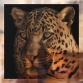 LEOPARD GLASS WINDOW CLING RAAMSTICKER (Vel 2)