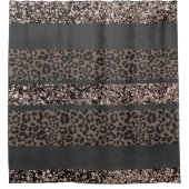 Leopard Glitter Stripes Glam 6 Douchegordijn (Voorkant)