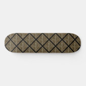 LEOPARD GOLD BLACK GRID Skateboard Deck (Horz)
