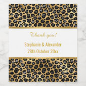 LEOPARD GOLD CUSTOM 2 WINE ETIKET (Enkel label)